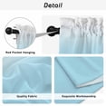 thumbnail image 5 of Blue White Ombre Tier Curtains, Gradient Color Modern Abstract Art Light Filtering Kitchen Curtains, 2Pcs Rod Pocket Half Window Treatments Panels for Sink Cafe Cabinet Camper 27.5x24 Inches, 5 of 9
