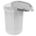 thumbnail image 3 of Caja de almacenamiento de alimentos Contenedores de granos Bandeja semitransparente de 4 compartimentos para cocina Gris grande (3,6 L), 3 of 14