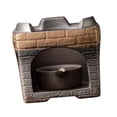 thumbnail image 4 of deevoka Ceramic Teapot Warmer Portable Retro Tea Warmer for Travel Home Office Square, 4 of 9