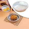 thumbnail image 4 of Langgg 50Pcs Aluminum Foil Tray Air Fryer Disposable Pan Liner for Baking Sheet 7inch, 4 of 8