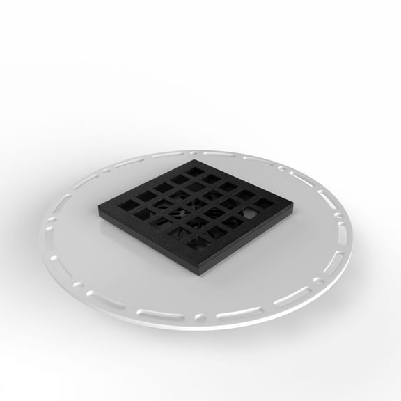 TruGard Square Drain (Classic - Matte Black)