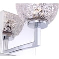 thumbnail image 3 of Woodbridge Lighting Elise 1-Light Glass LED Bath Light in Chrome/Mercury Crystal, 3 of 3