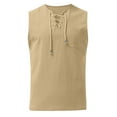 thumbnail image 3 of HCNTES Sleeveless Beach Shirts for Men Summer Tank Shirts Casual Tank Top(Khaki,XXL), 3 of 4