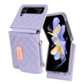 thumbnail image 2 of for Samsung Galaxy Z Flip 3 Crossbody Wallet Case, With Kickstand,Stylish Purse Flip PU Leather Handbag Case with Card Slots and Detachable Shoulder Strap for Samsung Galaxy Z Flip 3,Purple, 2 of 10