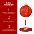 thumbnail image 5 of Best Choice Products 3-Piece Hanging Pop-Up Outdoor Christmas Ornaments, LED Lights, 8 Light Functions - Red, 5 of 7