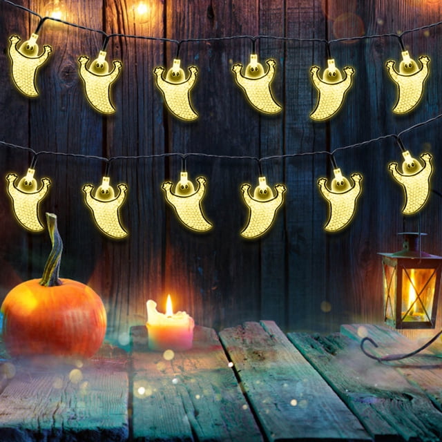 EGNMCR Light Strip, Christmas Lights Halloween Lights 9.84FT 20 LED Battery Operated String Lights Cute For Window Indoor Outdoor Decor Halloween Party Decorations light post