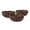 Brown/Leaf/10 Count, variant on Coco Casa Brown Handmade Coconut Shell Candle Holder - Sun Pattern - 5" x 5" x 2" - 10 count box