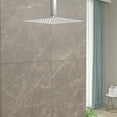 thumbnail image 2 of Logmey 12"Rainfall Shower Head Square 360°Rotatable Stainless Steel Brushed for Bathroom, 2 of 7