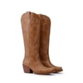 thumbnail image 3 of DREAM PAIRS Women’s Knee High Western Cowboy Boots Retro Embroidered Square Toe Cowgirl Boots, 3 of 8