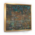 thumbnail image 1 of Points Bleus et Bronzes sur Verre III - Toile Encadrée de Cabine et de Pavillon, 1 of 3