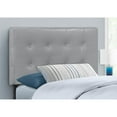 thumbnail image 5 of Bed Headboard Only Twin Size Bedroom Upholstered Pu Leather Look Grey, 5 of 5