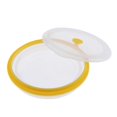 thumbnail image 2 of Recipientes redondos plegables de silicona para almacenamiento de alimentos, fiambrera plegable Bento Box sin BPA para acampar, senderismo, mochileros 900ml Macarena Tazones de camping plegables, 2 of 8