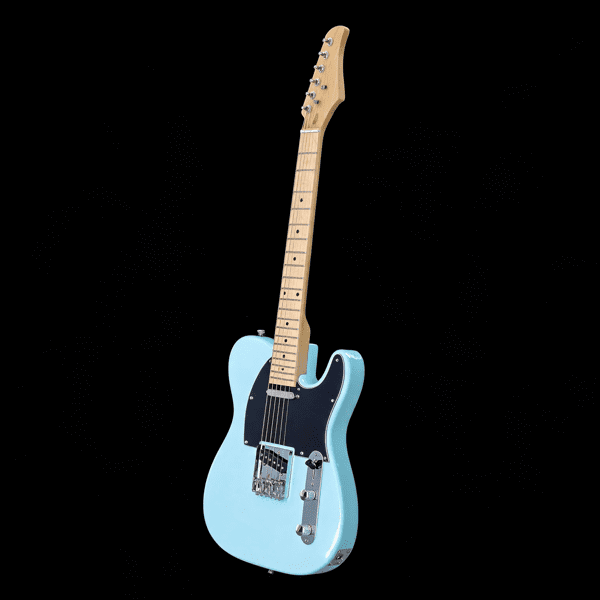 Maple Fingerboard Electric Guitar SS Pickup, Transparent Sky Blue