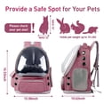 thumbnail image 2 of Transportadora tipo mochila para gato Pawstrip con ventana burbuja plegable, 2 of 6