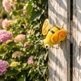 thumbnail image 5 of Whimsical Metal Bumblebee Wall Art Ornament, Hand Painted Cute Cartoon Bee Hanging Sculpture, Weather Resistant Outdoor Fence, Tree, Patio & Indoor Wall Decor,6.29*2.75 in., 5 of 6