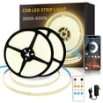 thumbnail image 1 of Tira de luces LED Yeewhale COB, 100 pies, 3000 K, blanco cálido, 1 of 7