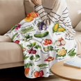 thumbnail image 2 of Fleece Blanket Country Vegetables Blankets, Soft Cozy Warm Flannel Throw Blanket, Rustic Farmhouse Plant Theme Blanket for Bed Couch Sofa,40x60In, 2 of 9