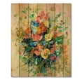 thumbnail image 3 of Designart 'Ancient Fresh Flowers Bouquet Of Wildflowers' Traditional Print on Natural Pine Wood, 3 of 5