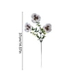 thumbnail image 3 of Artificial Pansy Flowers Fake Silk Bouquet for Wedding Home Decor, Lifelike Floral Arrangement in 3 Colors, UV Resistant Faux Plant, 14.6 Inch, 3 of 6