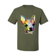 thumbnail image 2 of Wild Bobby Dean Russo Colorful Chihuahua Dog Lover Men Graphic Tee, Military Green, XX-Large, 2 of 5