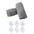 thumbnail image 5 of Hencely 2-Pack Turkish Cotton Hand Towels – 16x28 in – Soft, Absorbent, Quick Dry – Gray, 5 of 7