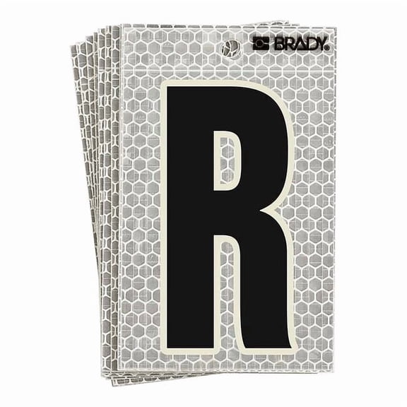 Brady Ultra Reflective Letter,R,PK10 3010-R