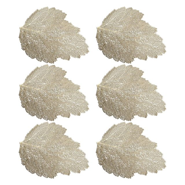 Inteprter 6 pack/lote tapetes para de comedor impermeables y a prueba de aceite tapete para de comedor fácil de limpiar Mostrada oro