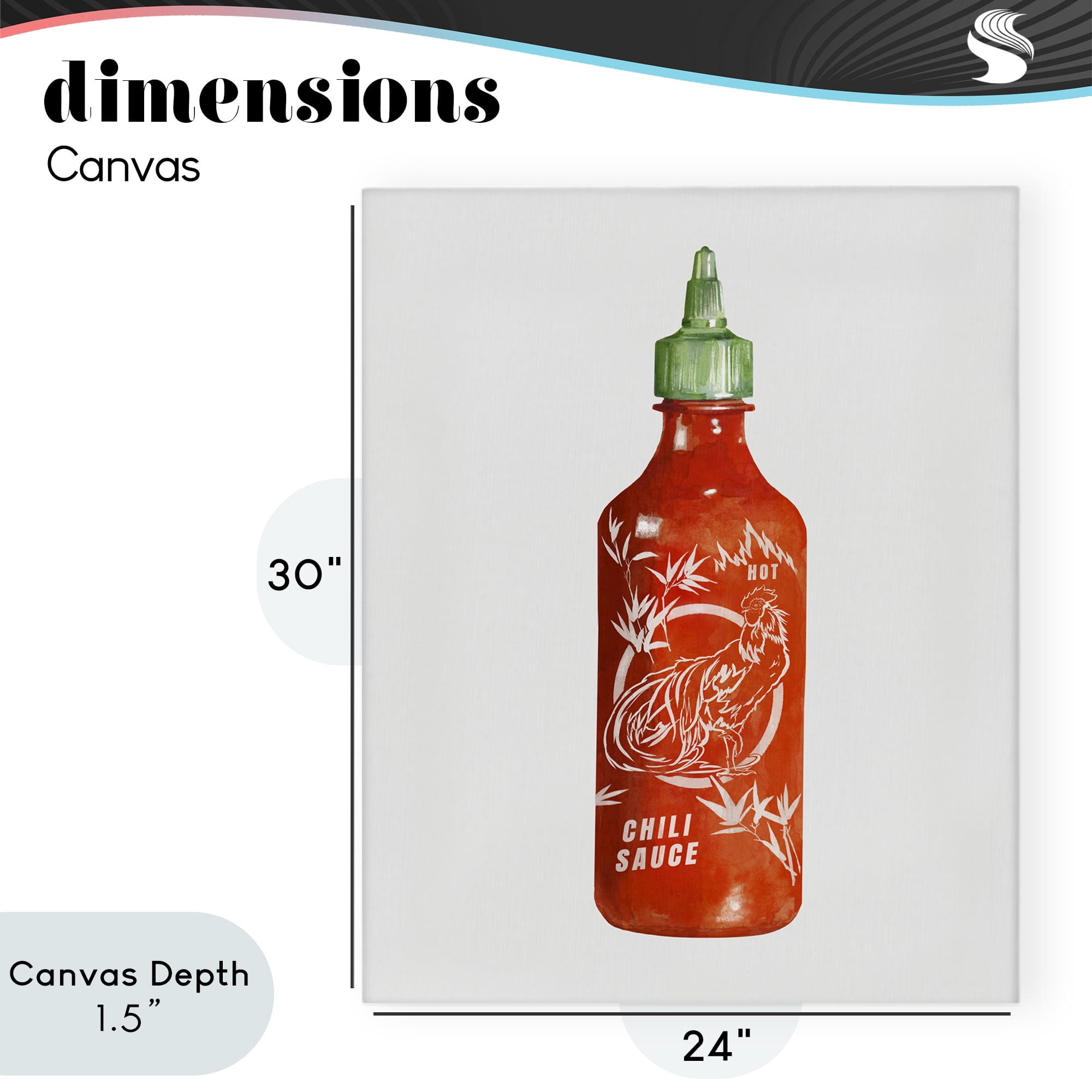 Stupell Industries Iconic Hot Sauce Bottle Canvas Wall Art, design by Rylen McNett