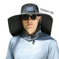 thumbnail image 3 of Solar Fan Hat for Men - Rechargeable Outdoor Cooling Hat with Neck Flap, USB/Solar Powered 3-Speed Ventilation for Fishing, Gardening, Hiking & Construction Work (Adjustable 23.6” Head Circumference), 3 of 4