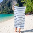 thumbnail image 6 of Arkwright Las Rayas Beach Towel (4 Pack), Ring Spun Cotton Pool Towel - 30x60 in., Navy Stripes, 6 of 9