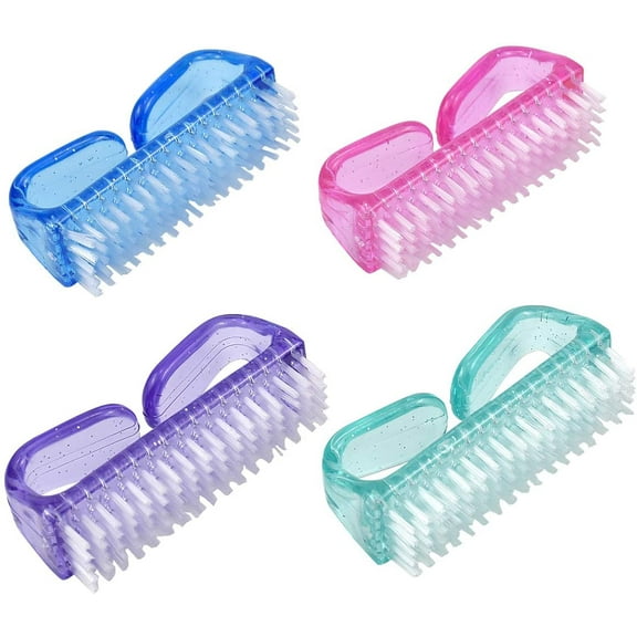 4PCS 8.2CM Colorful Nail Brush, Nail Hand Scrubbing Cleaning Brush, Fingernail Brush, Handle Nail Brush Hand Scrubbing Cleaning Brush, Nail Brushes, Hand Wash Brushes