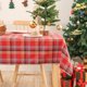 thumbnail image 2 of Tablecloth Cotton Linen Rectangular Tablecloths Table Cover for Kitchen Dining Farmhouse Tabletop Decoration 140*180cm, Red Checkered), 2 of 5