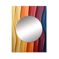 thumbnail image 2 of Designart "Multicolor Wave Ashanti To The Throne" Abstract Shapes Mirror Wall Decor - Modern Multicolor Abstract Hallway Wall Mirror Art - 40" x 30" Inch, 2 of 5