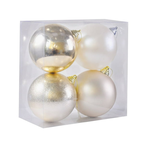 Eoozwa Christmas Ornaments Balls 4.7" Christmas Decorations Xmas Tree Shatterproof Christmas Ball Ornaments with Hanging Loop for Wedding Holiday Halloween Party Indoor Outdoor Decor 4 Pcs