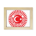 thumbnail image 1 of Escritorio de Madera Unbranded Arte Pintura Emblema Nacional Turquia 6x8 Pulgadas, 1 of 4