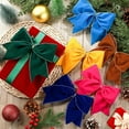 thumbnail image 3 of 12 Pcs Christmas Velvet Bows 6 Inch Rustic Wreath Gift Bows Vintage Xmas Velvet Ribbon Bow Ornaments for Christmas Farmhouse Tree Garland DIY Craft Wrapping Decorative(Multicolor), 3 of 15