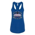 thumbnail image 2 of Wild Bobby Cheerleading All Stars Girl Sports Women Racerback Tank Top, Royal, Small, 2 of 5