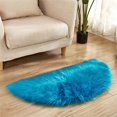 thumbnail image 4 of Tapis Rond en Peluche Demi-Cercle pour Chambre d'Enfants Filles Tapis de Chambre Tapis de Sol pour Salon, 4 of 6