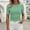 Green, variant on Womens Summer Short Sleeve Tops Boat Neck Gingham Slim Fit T Shirt Casual Basic Tunics Tee 2026 Spring Clothes