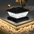 tumgatte Solar Powered Pillar Lights Outdoor LED Door Pillar Lights Wooden Stake Lights Outdoor