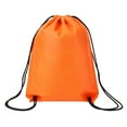 thumbnail image 1 of Drawstring Bag Waterproof Shoe Clothes Storage Pouch Shoe Storage Pouch Sports Non-woven Backpack Rucksack, Orange, 1 of 7