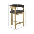thumbnail image 3 of Meridian Furniture Romeo Brown Boucle Fabric Counter Stool (Set of 2), 3 of 7