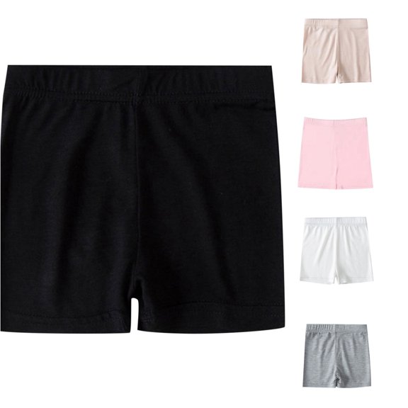 JCCXIN Toddler Kid Girls Biker Shorts Under Dress Safety Shorts Elastic Waist Stretch Solid Color Breathable Outdoor Daily Casual Summer Lovely Party Bottoms,Pk,2-3 Years