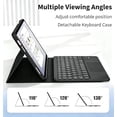 thumbnail image 3 of Detachable Bluetooth Keyboard Case with Round Keys, Multi-Touch Trackpad and 2.4G Wireless Mouse for Lenovo Idea Tab 11" 2025 / Tab M11 11" 2024,Black, 3 of 6
