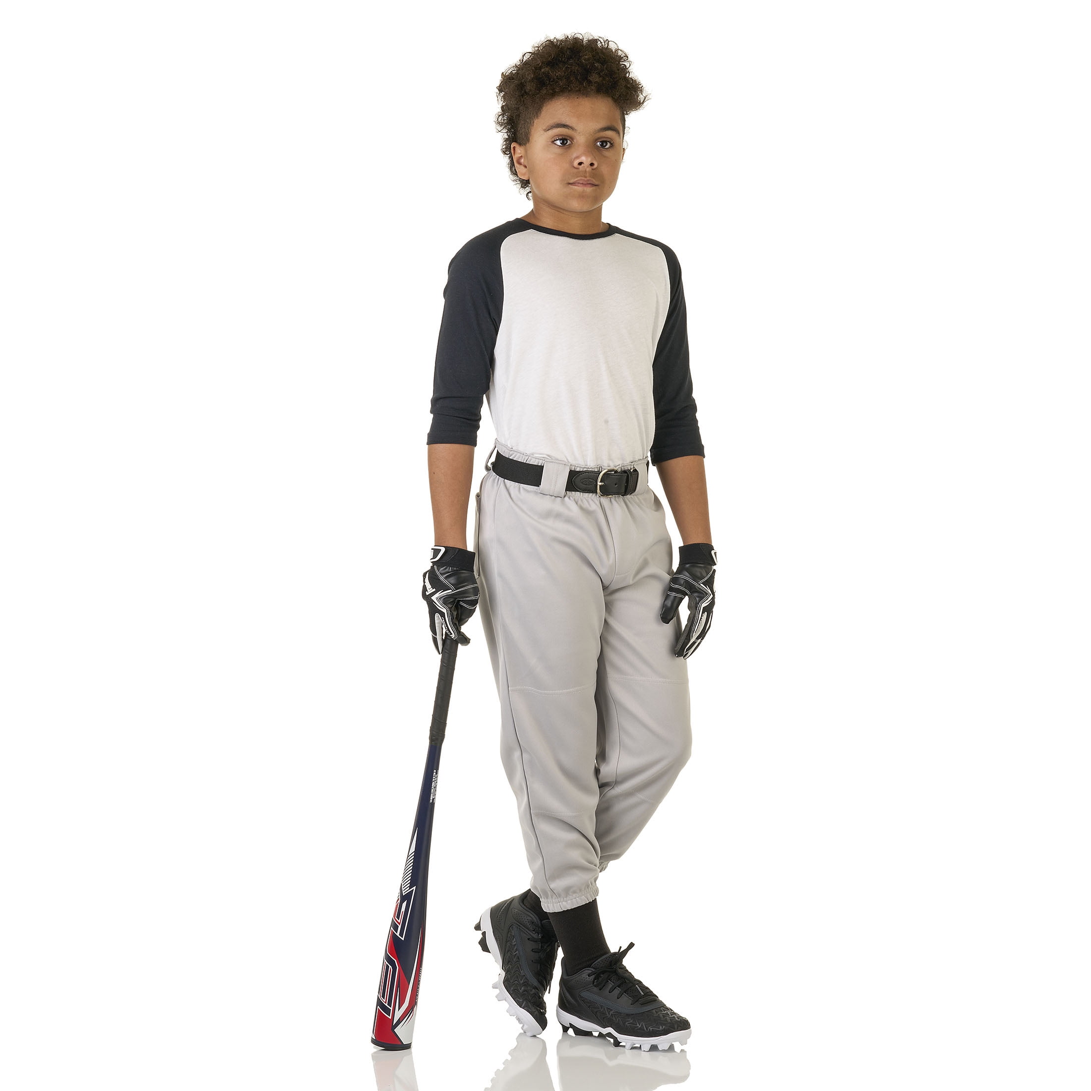 (2 pack) Athletic Works Youth Unisex Baseball/Softball Pants, Size XS, Gray