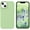 Matcha Green, variant on for iPhone 13 Mini Case, iPhone 13 Mini Liquid Silicone Case, Soft Gel Rubber Slim Microfiber Lining Cushion Texture Cover Shockproof Protective , Warm Orange
