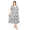 thumbnail image 1 of Vestido midi estampado Roman Fashion /Tallas Extras, 4285 (Blanco /Negro) negro 36, 1 of 6