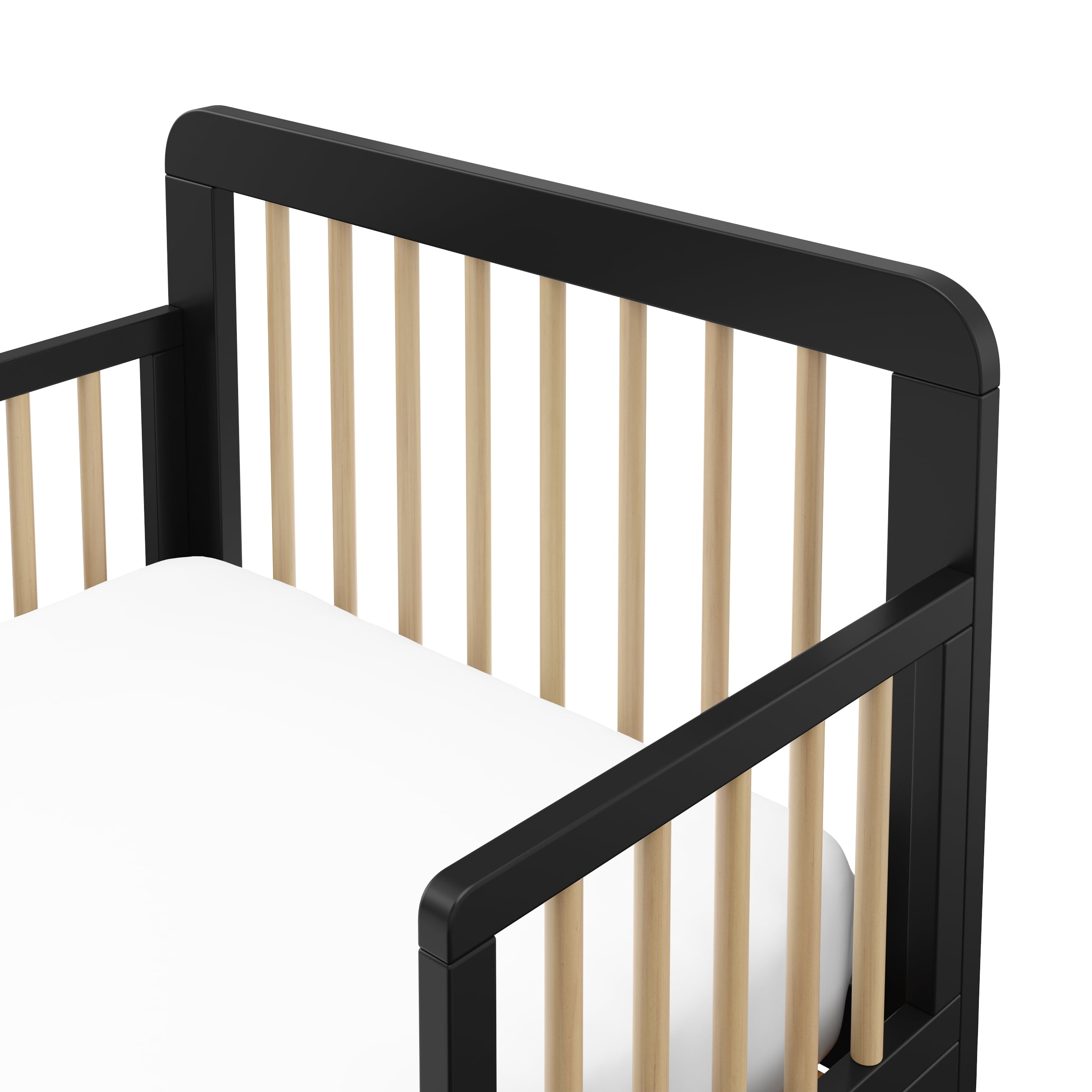 Storkcraft Pasadena Toddler Bed, Black with Driftwood