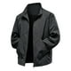 thumbnail image 2 of pstuiky manga larga para hombre, Chaqueta de trabajo para hombre, elástica, impermeable, para exteriores, con cuello alto, color liso, manga larga, solapa, top/camisa para hombre m, 2 of 9