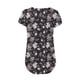 thumbnail image 4 of ICHUANYI Clearance Women Fashion V- Neck Floral Printed Tunic Tops Buttons Short Sleeve T-shirt(Black, XXL) ICHUANYI WER2023081010171, 4 of 7